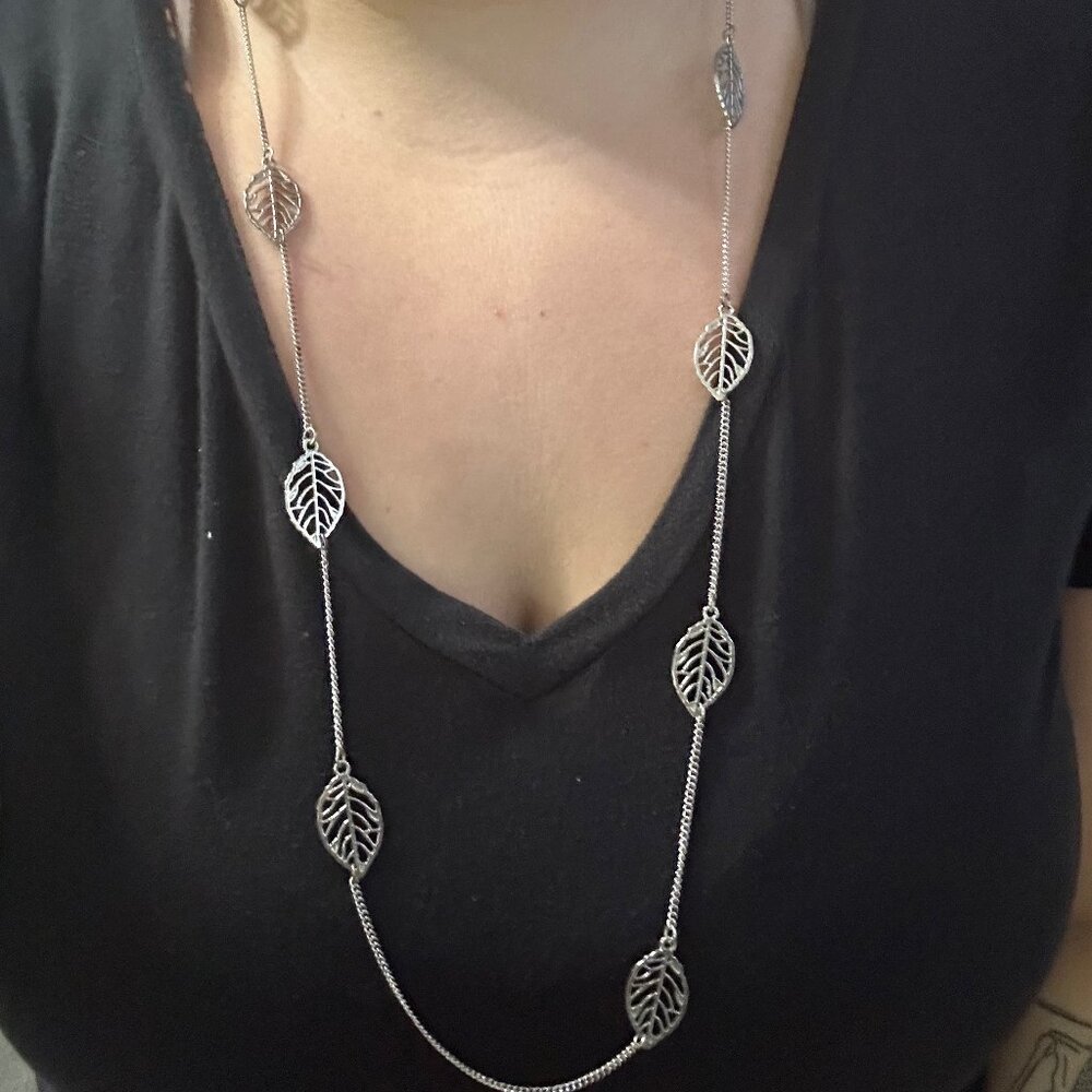 Silver Leaf Necklace